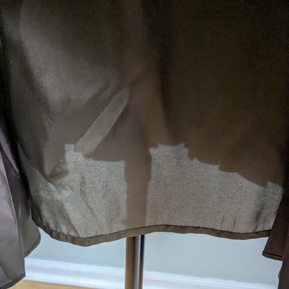 Midi Dress Cocktail Gown M Brown Silk Y2K Lace Banana Republic Strapless Glam - Picture 8 of 12